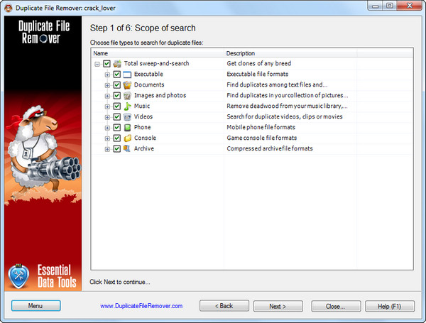 Essential Data Tools Duplicate File Remover